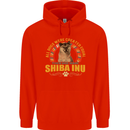 A Shiba Inu Dog Mens 80% Cotton Hoodie Bright Red