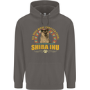 A Shiba Inu Dog Mens 80% Cotton Hoodie Charcoal