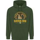A Shiba Inu Dog Mens 80% Cotton Hoodie Forest Green