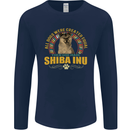 A Shiba Inu Dog Mens Long Sleeve T-Shirt Navy Blue