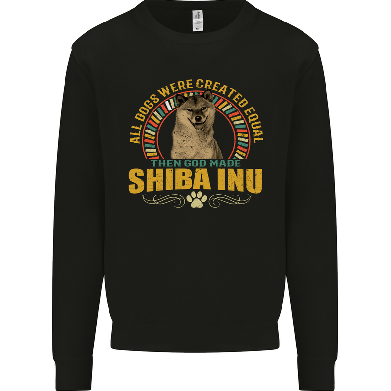 A Shiba Inu Dog Mens Sweatshirt Jumper Black