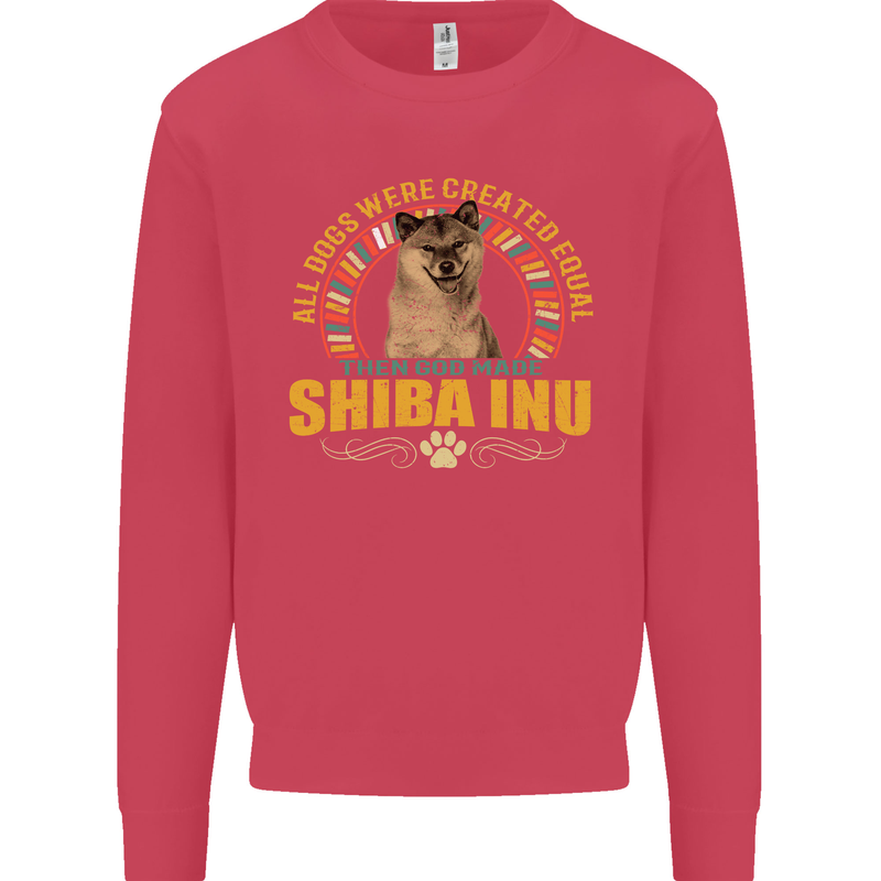 A Shiba Inu Dog Mens Sweatshirt Jumper Heliconia