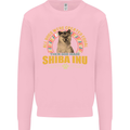 A Shiba Inu Dog Mens Sweatshirt Jumper Light Pink