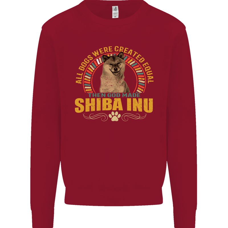A Shiba Inu Dog Mens Sweatshirt Jumper Red