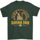 A Shiba Inu Dog Mens T-Shirt 100% Cotton Forest Green