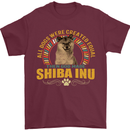 A Shiba Inu Dog Mens T-Shirt 100% Cotton Maroon