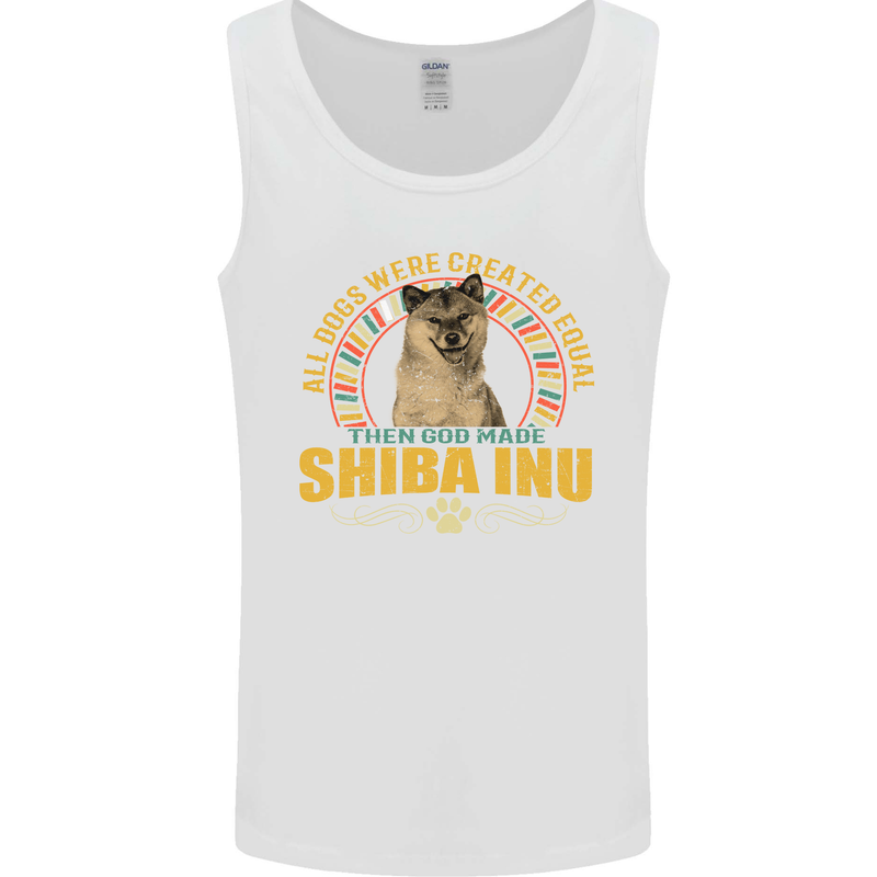 A Shiba Inu Dog Mens Vest Tank Top White