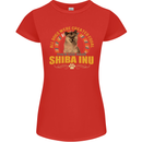 A Shiba Inu Dog Womens Petite Cut T-Shirt Red