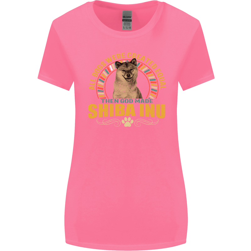 A Shiba Inu Dog Womens Wider Cut T-Shirt Azalea