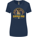 A Shiba Inu Dog Womens Wider Cut T-Shirt Navy Blue