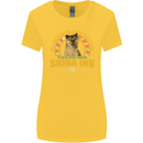 A Shiba Inu Dog Womens Wider Cut T-Shirt Yellow