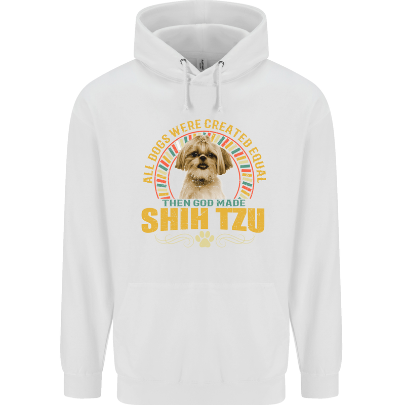 A Shih Tzu Dog Childrens Kids Hoodie White