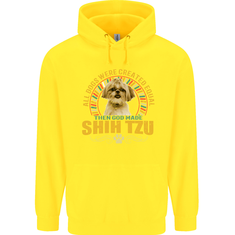 A Shih Tzu Dog Childrens Kids Hoodie Yellow