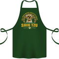 A Shih Tzu Dog Cotton Apron 100% Organic Forest Green