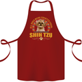 A Shih Tzu Dog Cotton Apron 100% Organic Maroon