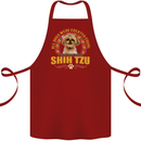 A Shih Tzu Dog Cotton Apron 100% Organic Maroon