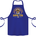 A Shih Tzu Dog Cotton Apron 100% Organic Royal Blue