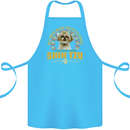 A Shih Tzu Dog Cotton Apron 100% Organic Turquoise
