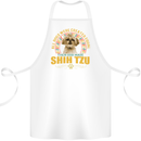 A Shih Tzu Dog Cotton Apron 100% Organic White