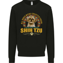 A Shih Tzu Dog Kids Sweatshirt Jumper Black
