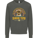 A Shih Tzu Dog Kids Sweatshirt Jumper Storm Grey