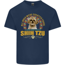 A Shih Tzu Dog Kids T-Shirt Childrens Navy Blue
