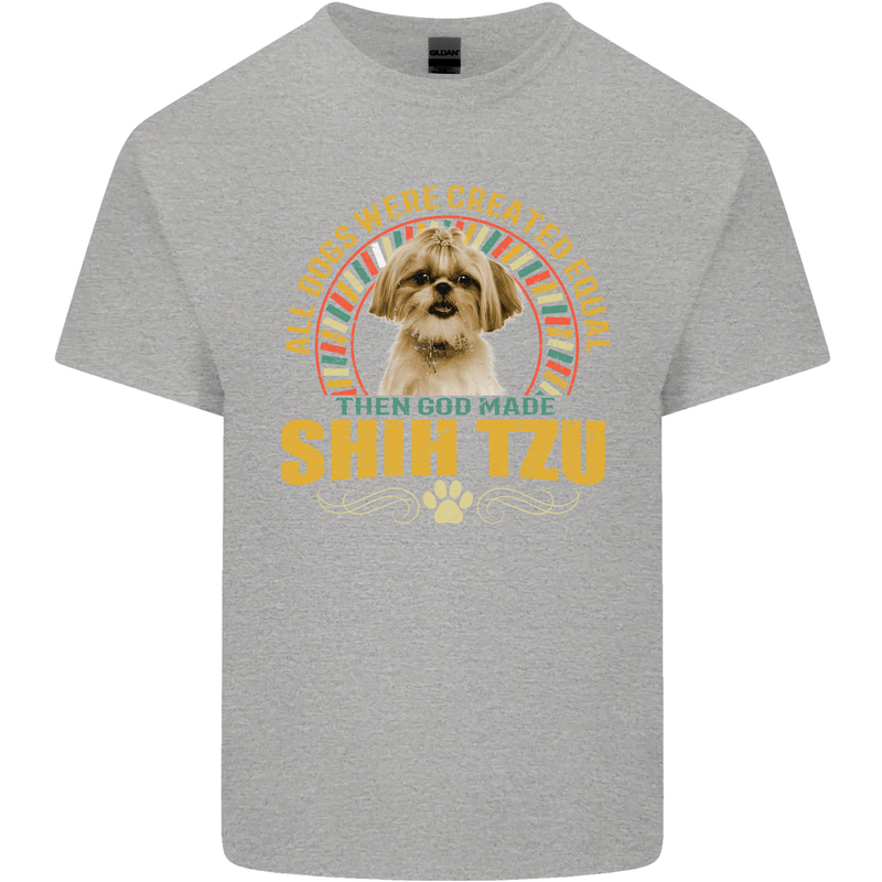 A Shih Tzu Dog Kids T-Shirt Childrens Sports Grey
