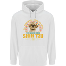 A Shih Tzu Dog Mens 80% Cotton Hoodie White