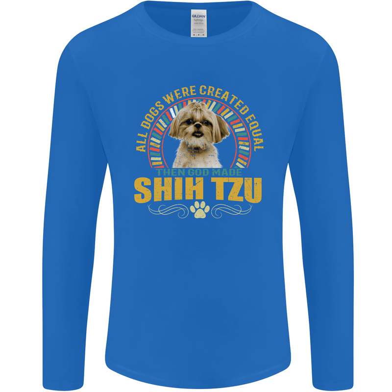 A Shih Tzu Dog Mens Long Sleeve T-Shirt Royal Blue