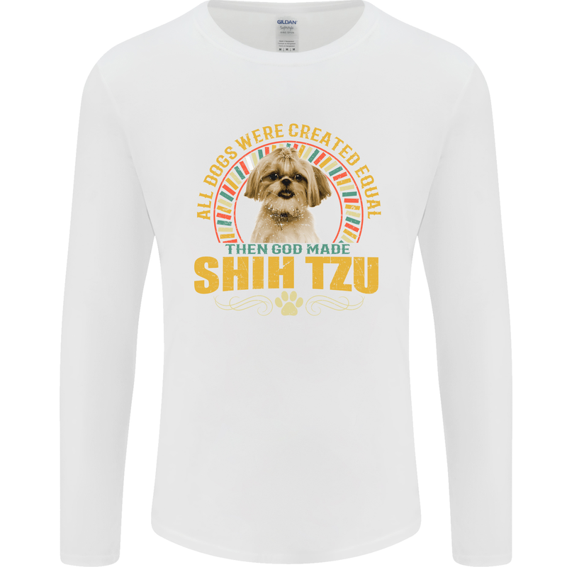 A Shih Tzu Dog Mens Long Sleeve T-Shirt White