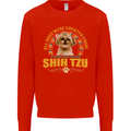 A Shih Tzu Dog Mens Sweatshirt Jumper Bright Red