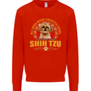 A Shih Tzu Dog Mens Sweatshirt Jumper Bright Red