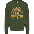 A Shih Tzu Dog Mens Sweatshirt Jumper Forest Green