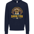 A Shih Tzu Dog Mens Sweatshirt Jumper Navy Blue