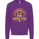 A Shih Tzu Dog Mens Sweatshirt Jumper Purple