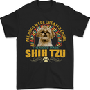 A Shih Tzu Dog Mens T-Shirt 100% Cotton Black