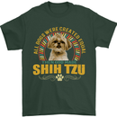 A Shih Tzu Dog Mens T-Shirt 100% Cotton Forest Green