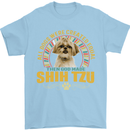 A Shih Tzu Dog Mens T-Shirt 100% Cotton Light Blue