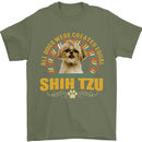 A Shih Tzu Dog Mens T-Shirt 100% Cotton Military Green