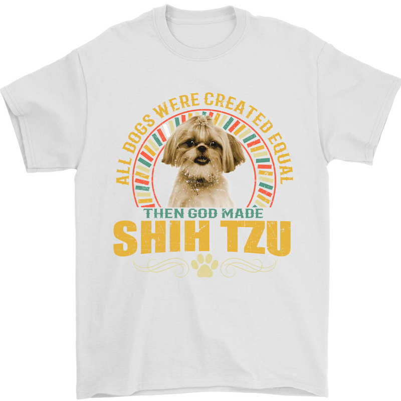 A Shih Tzu Dog Mens T-Shirt 100% Cotton White