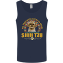 A Shih Tzu Dog Mens Vest Tank Top Navy Blue