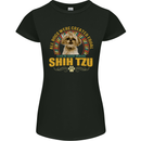 A Shih Tzu Dog Womens Petite Cut T-Shirt Black