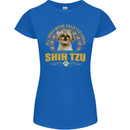 A Shih Tzu Dog Womens Petite Cut T-Shirt Royal Blue