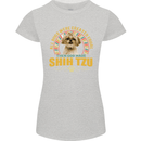 A Shih Tzu Dog Womens Petite Cut T-Shirt Sports Grey