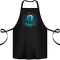 A Skeleton Hand Rising From a Graveyard Cotton Apron 100% Organic Black