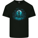 A Skeleton Hand Rising From a Graveyard Kids T-Shirt Childrens Black