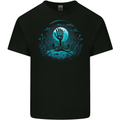 A Skeleton Hand Rising From a Graveyard Mens Cotton T-Shirt Tee Top BLACK