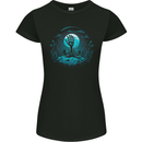 A Skeleton Hand Rising From a Graveyard Womens Petite Cut T-Shirt Black