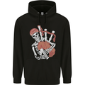 A Skeleton Playing the Bagpipes Childrens Kids Hoodie Black