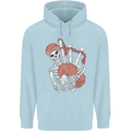 A Skeleton Playing the Bagpipes Childrens Kids Hoodie Light Blue